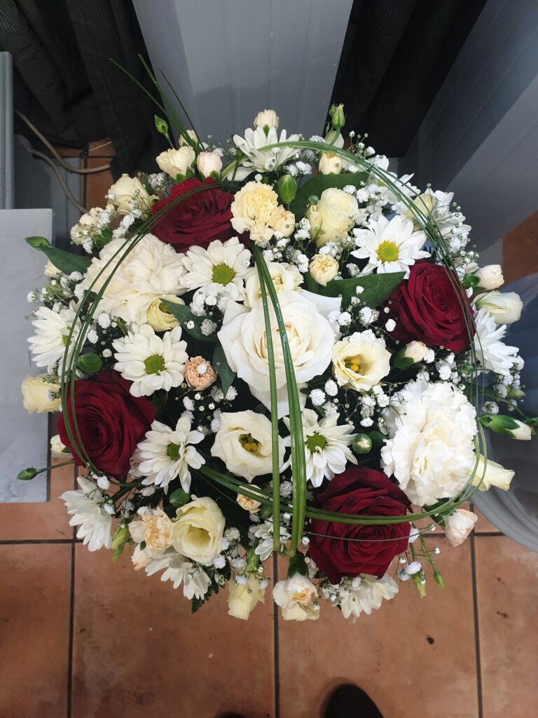 local flower delivery of ball arrangement